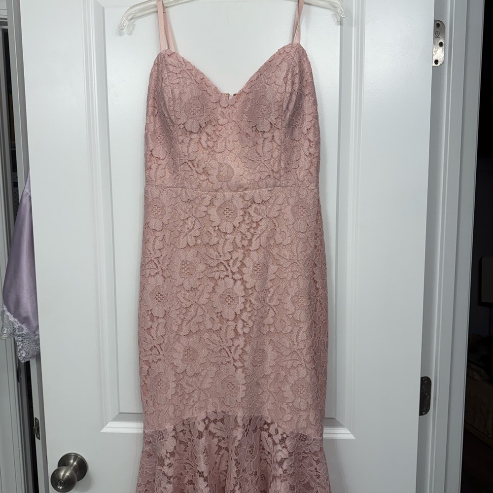 Guess Strapless Pink Floral Dress